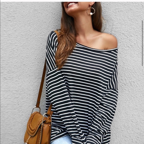 Boho Chic Striped Long Sleeve Top - Picture 2 of 6